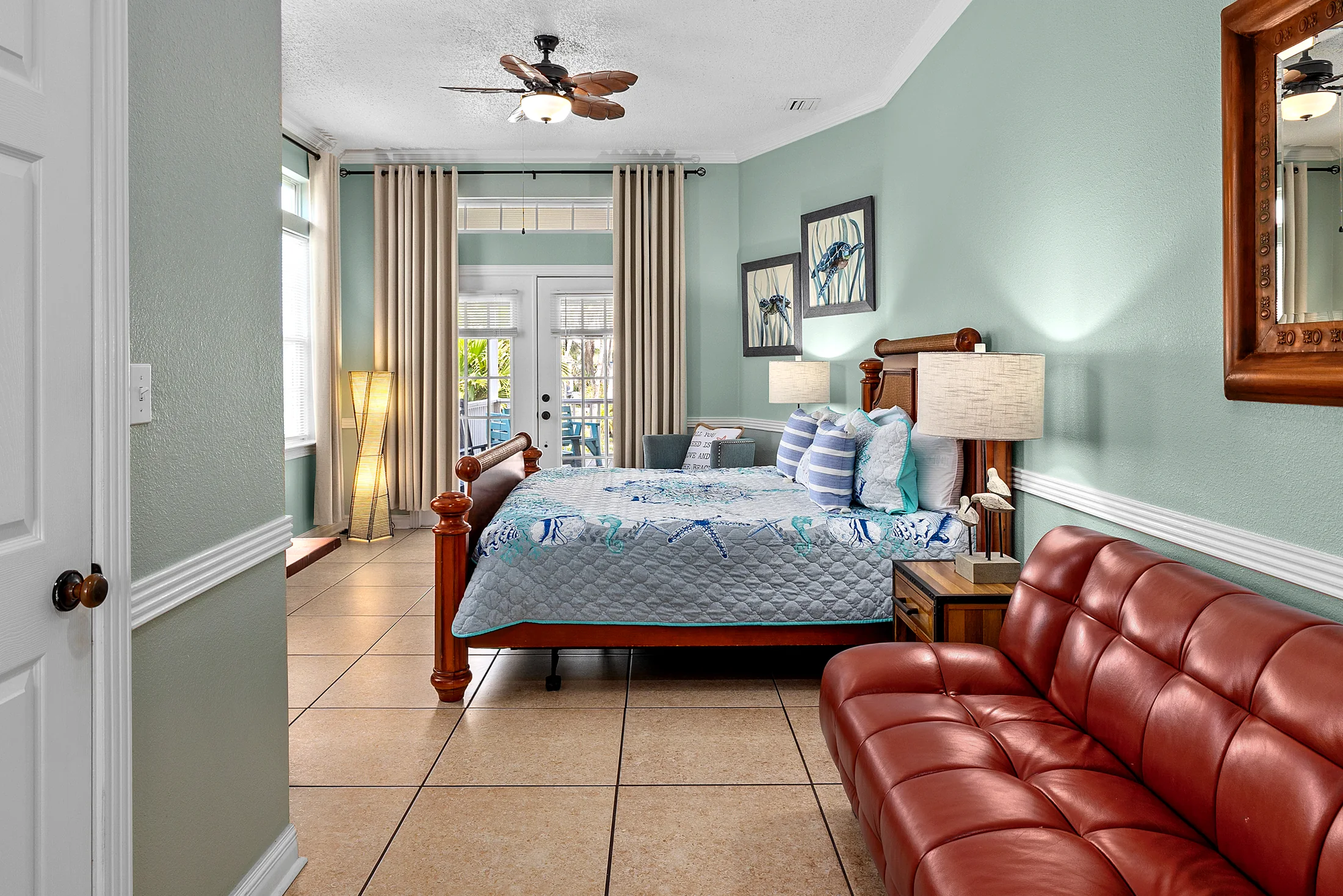 Primary king bedroom at Beach Breeze SPI